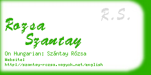 rozsa szantay business card